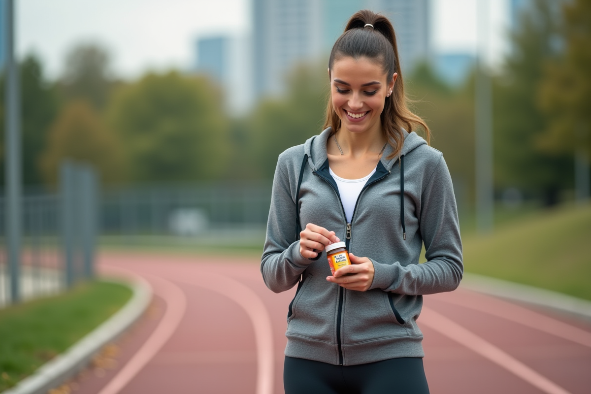 Femme en plein air ouvrant un pot d