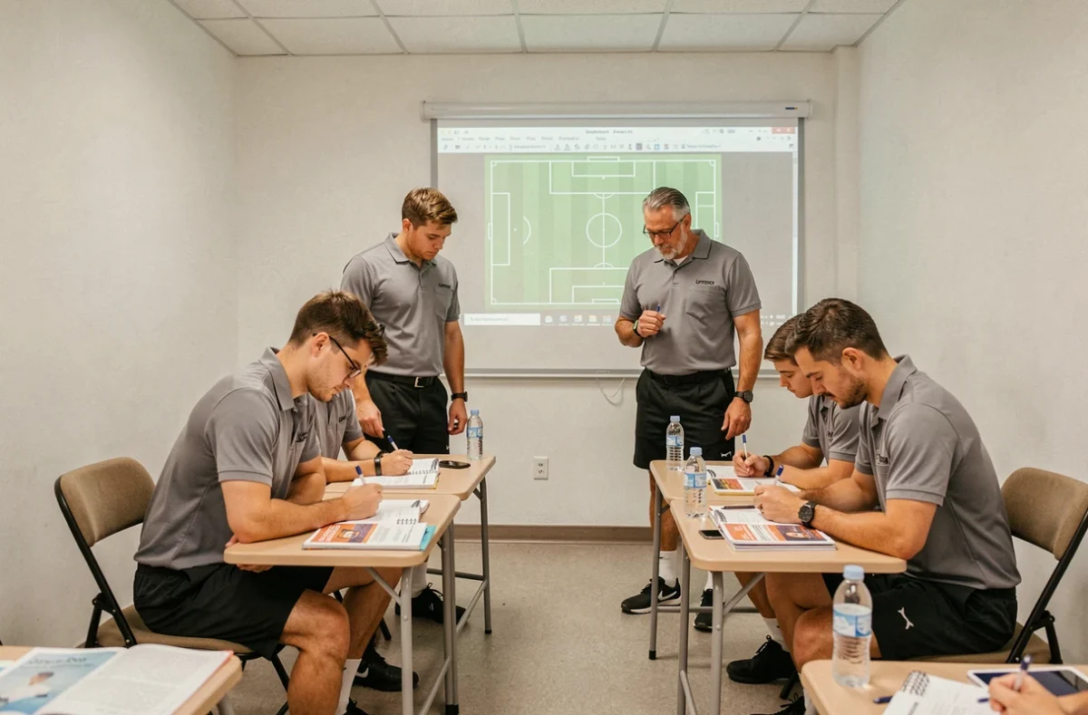 Formation d'arbitrage en salle pour les nouveaux arbitres du district FFF Essonne avec instructeur